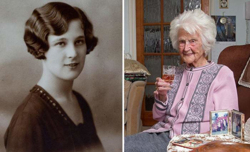 В Великобритании умерла 112-летняя женщина, обязанная своим долголетием стаканчику виски. медицина, здоровье, женщина, виски, долгожительница, Великобритания